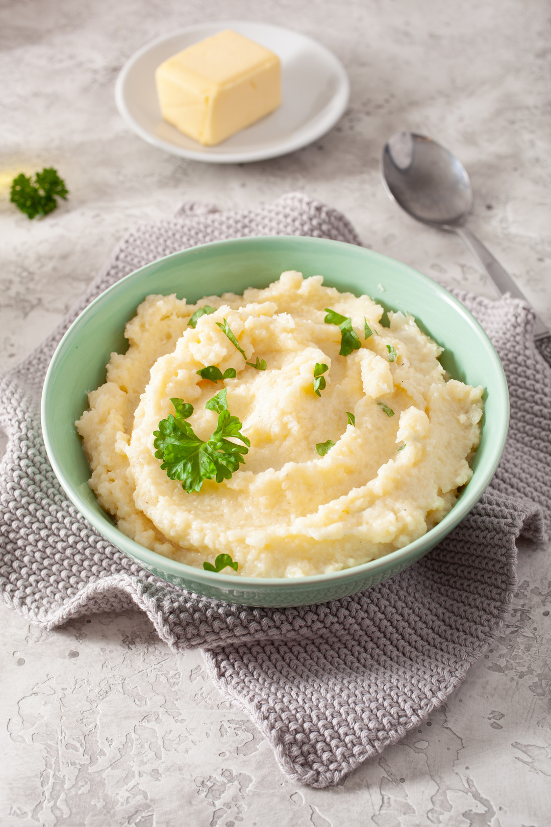 Mashed Cauliflower with Butter